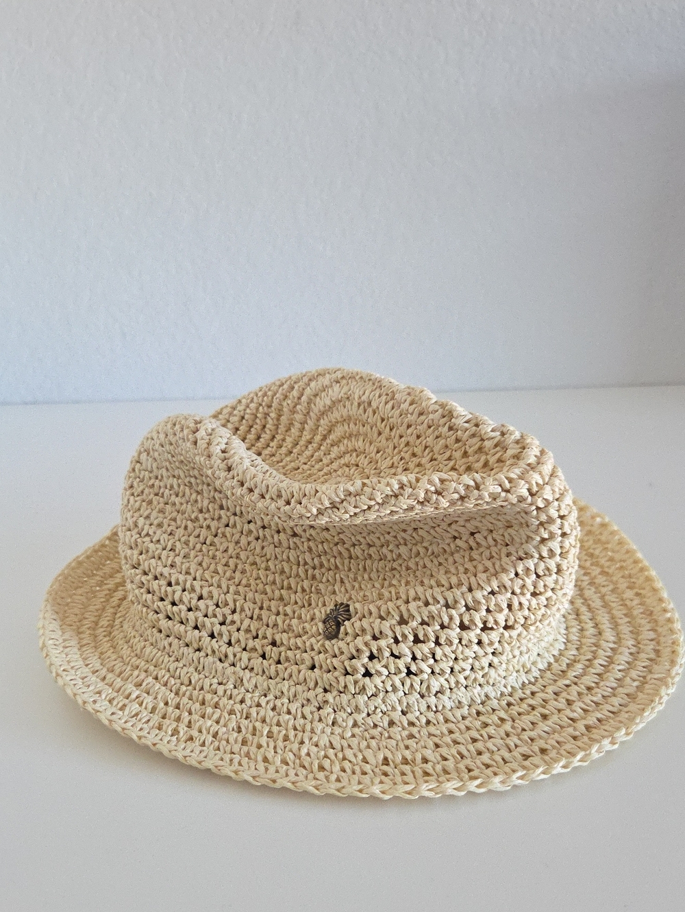Tommy Bahama Crochet Straw Fedora - Natural